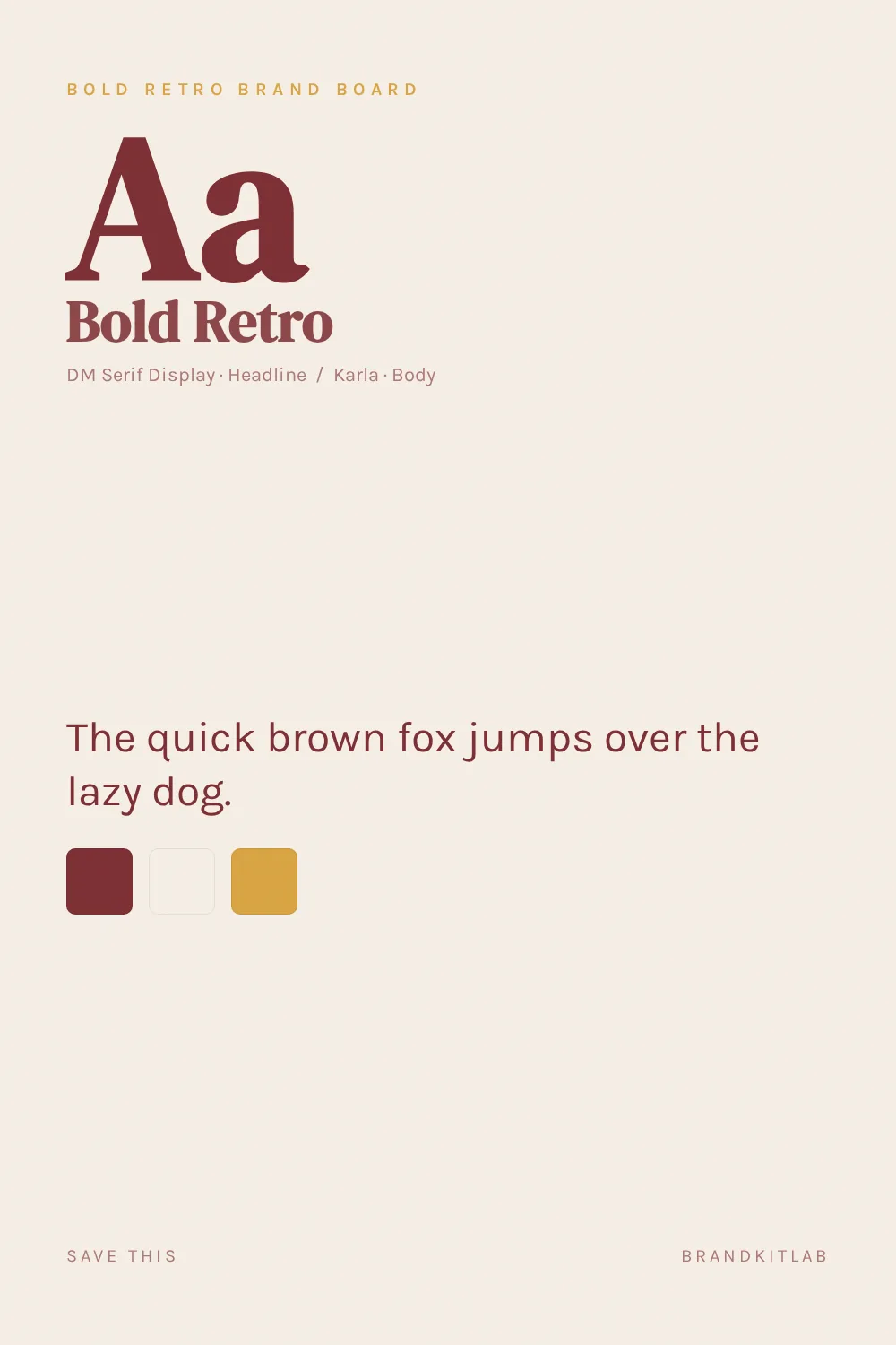 Bold Retro Brand Board preview
