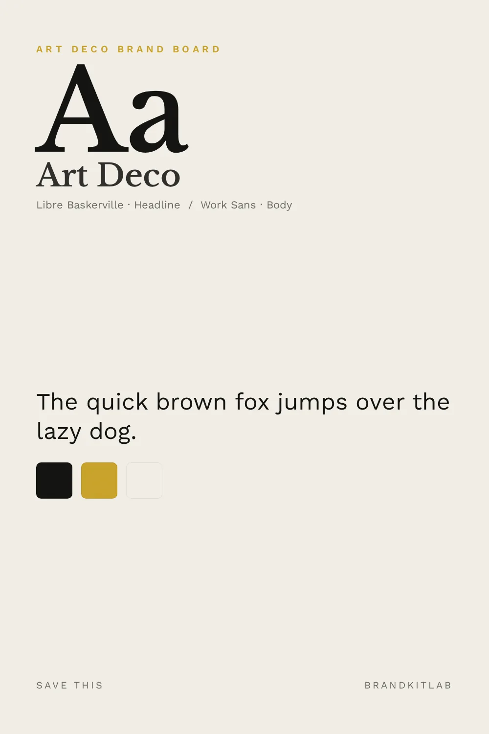 Art Deco Brand Board preview
