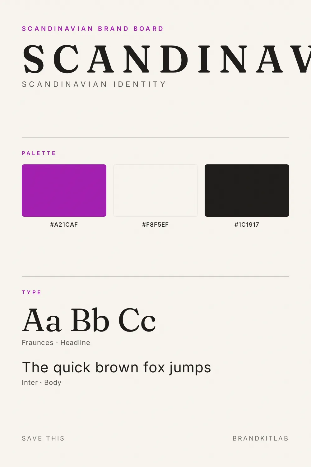 Scandinavian Brand Board preview