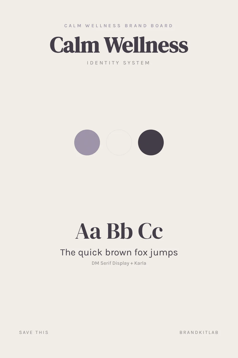 Calm Wellness Brand Board preview