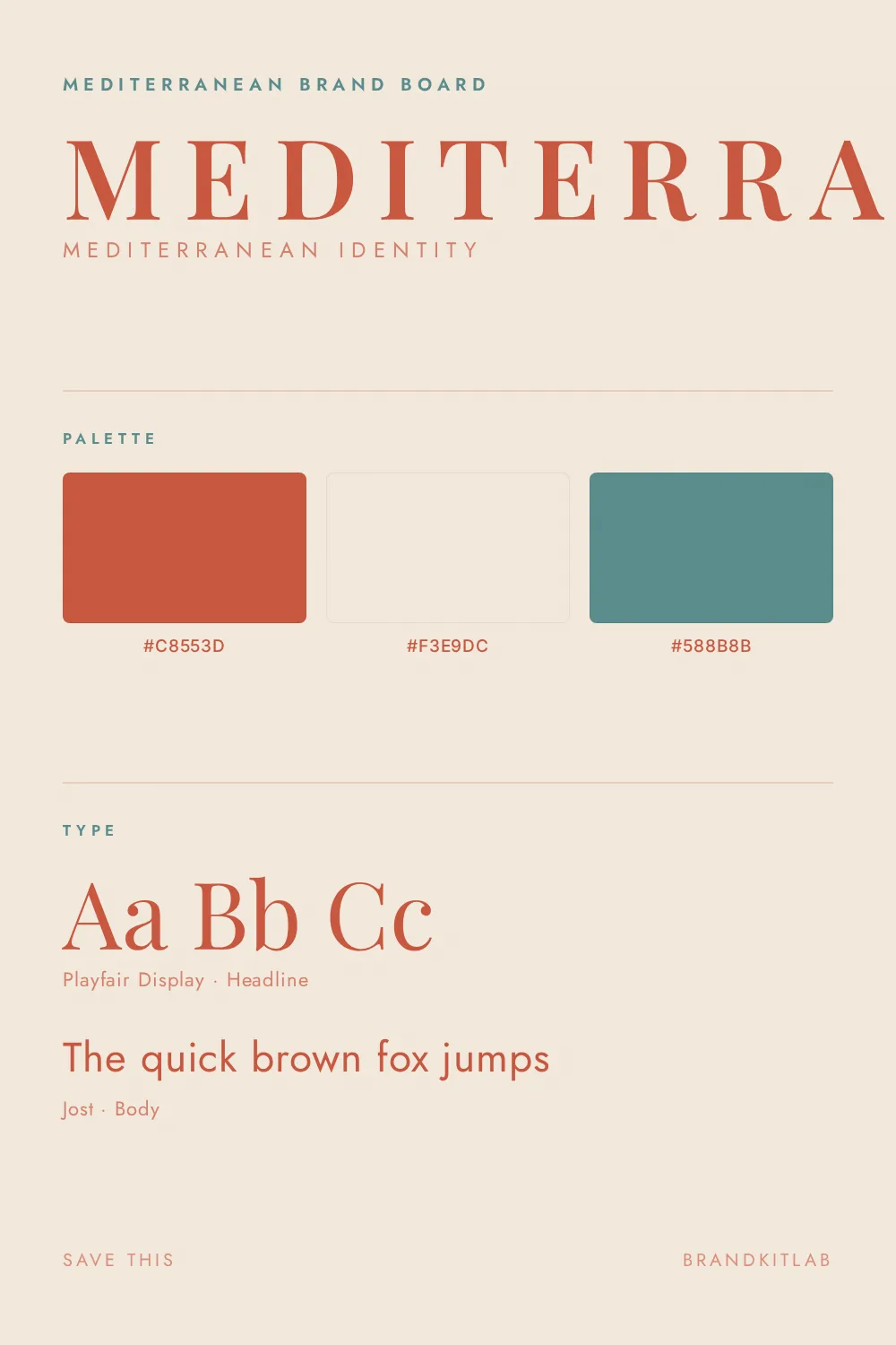 Mediterranean Brand Board preview