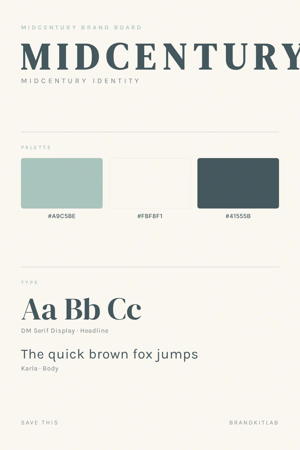 Mid-Century Brand Board preview