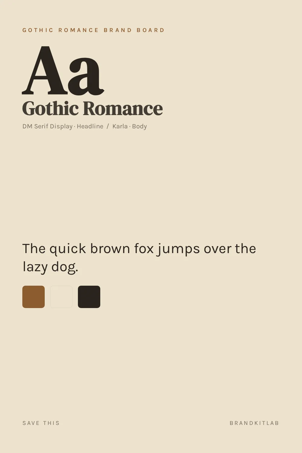 Gothic Romance Brand Board preview