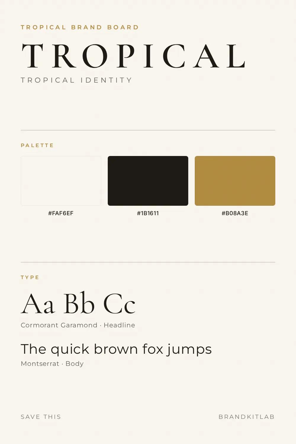 Tropical Brand Board preview
