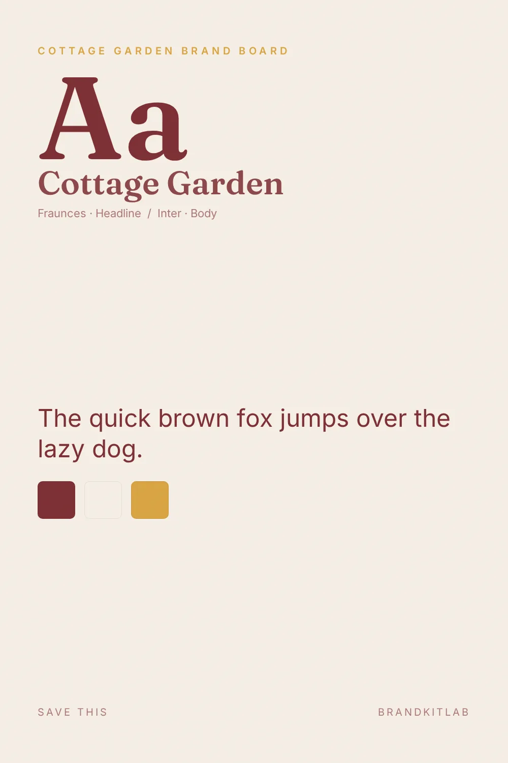 Cottage Garden Brand Board preview