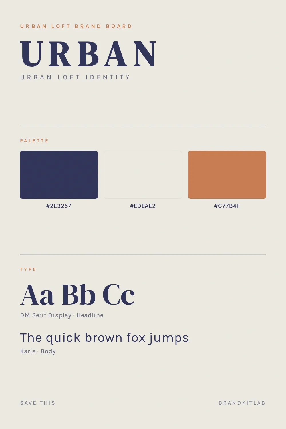 Urban Loft Brand Board preview