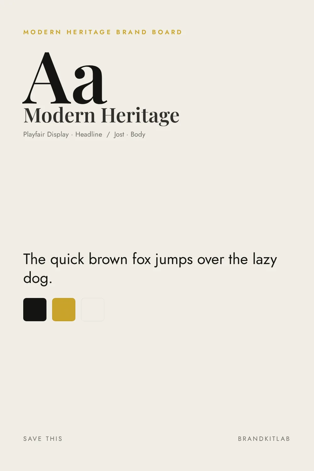 Modern Heritage Brand Board preview