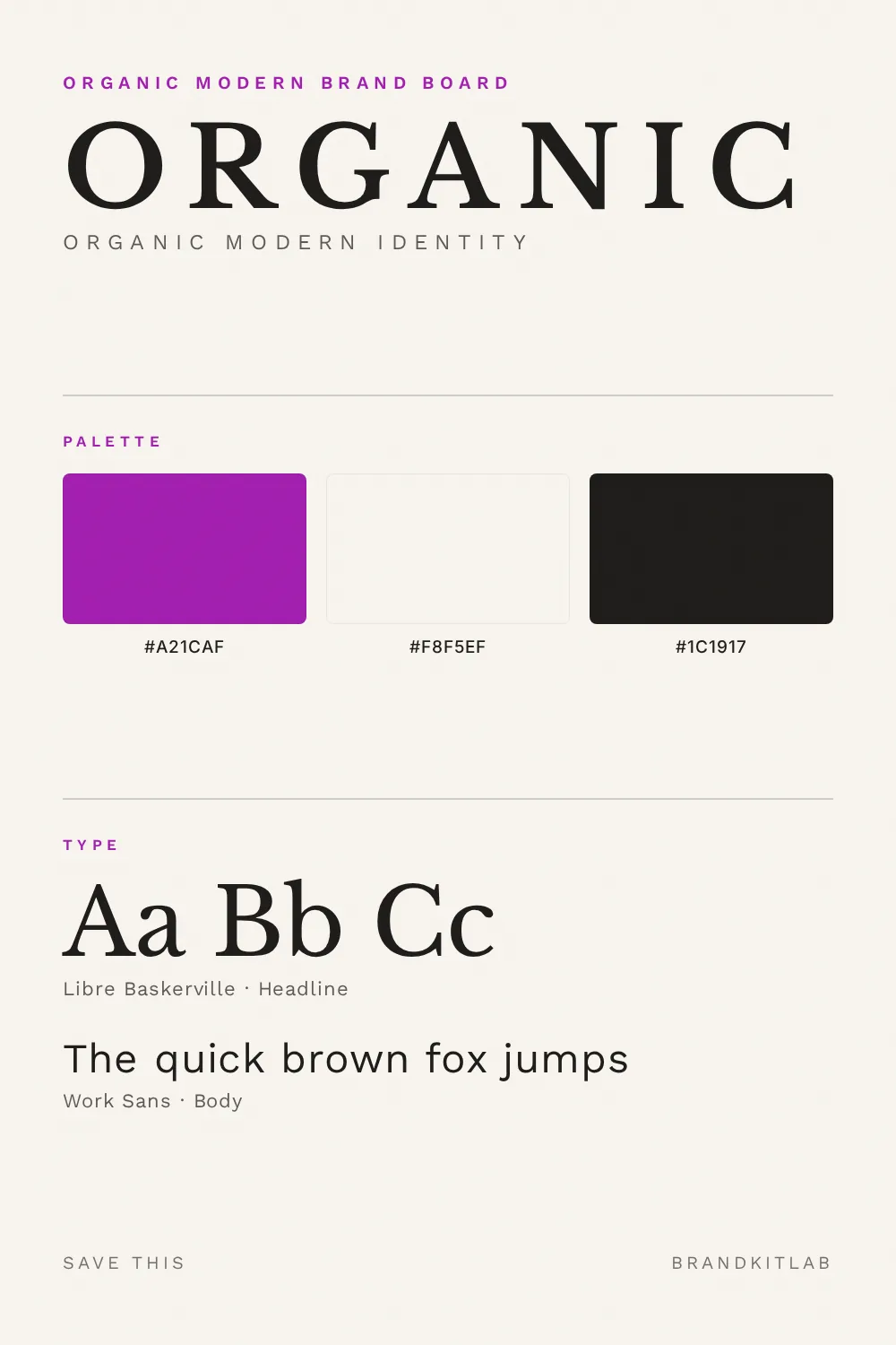 Organic Modern Brand Board preview