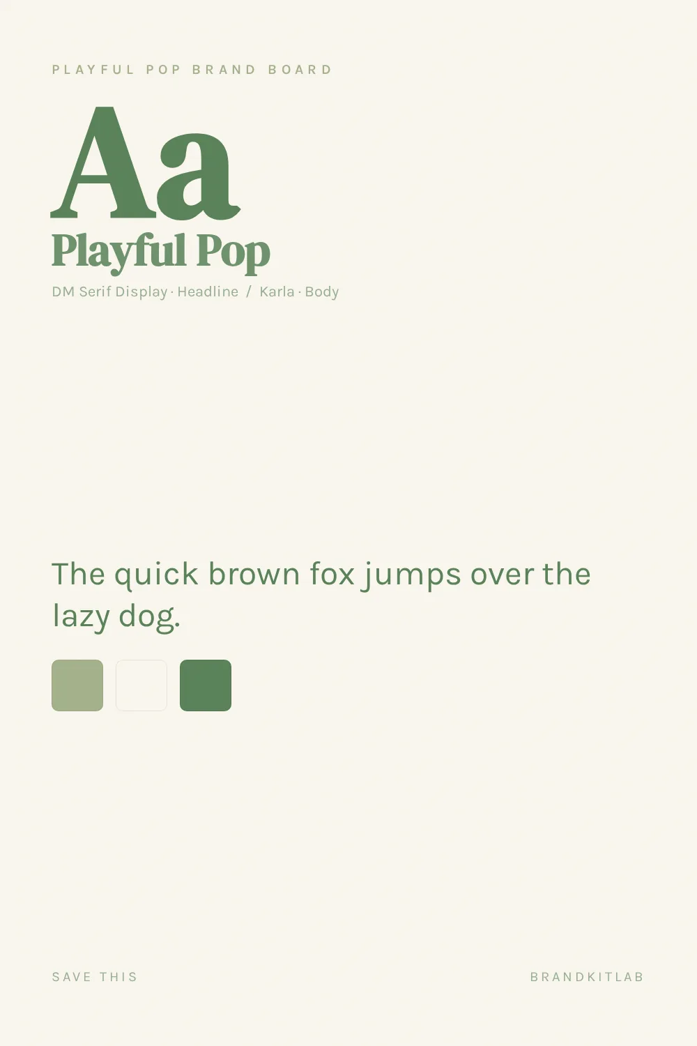 Playful Pop Brand Board preview