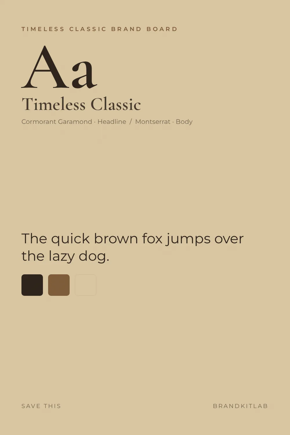 Timeless Classic Brand Board preview