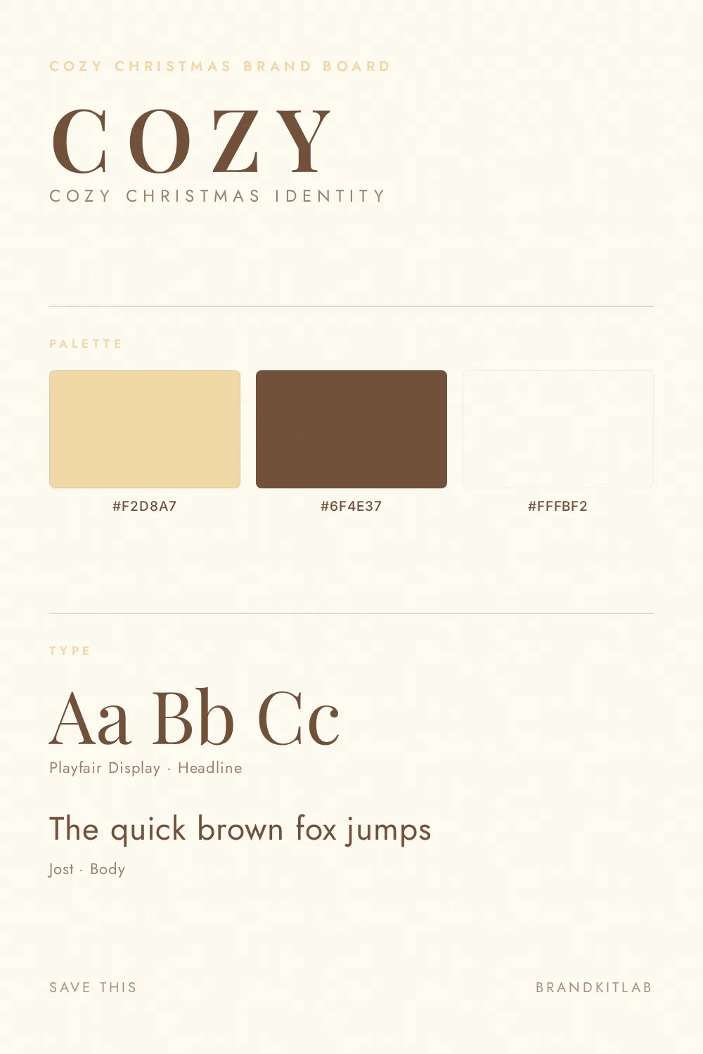 Cozy Christmas Brand Board preview