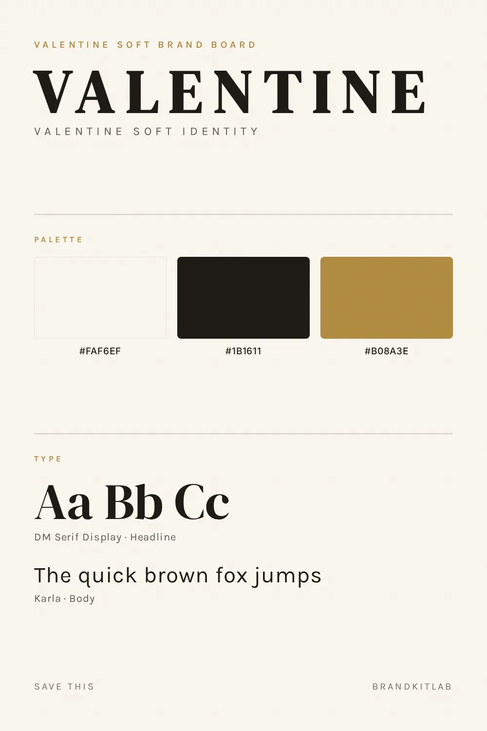Valentine Soft Brand Board preview