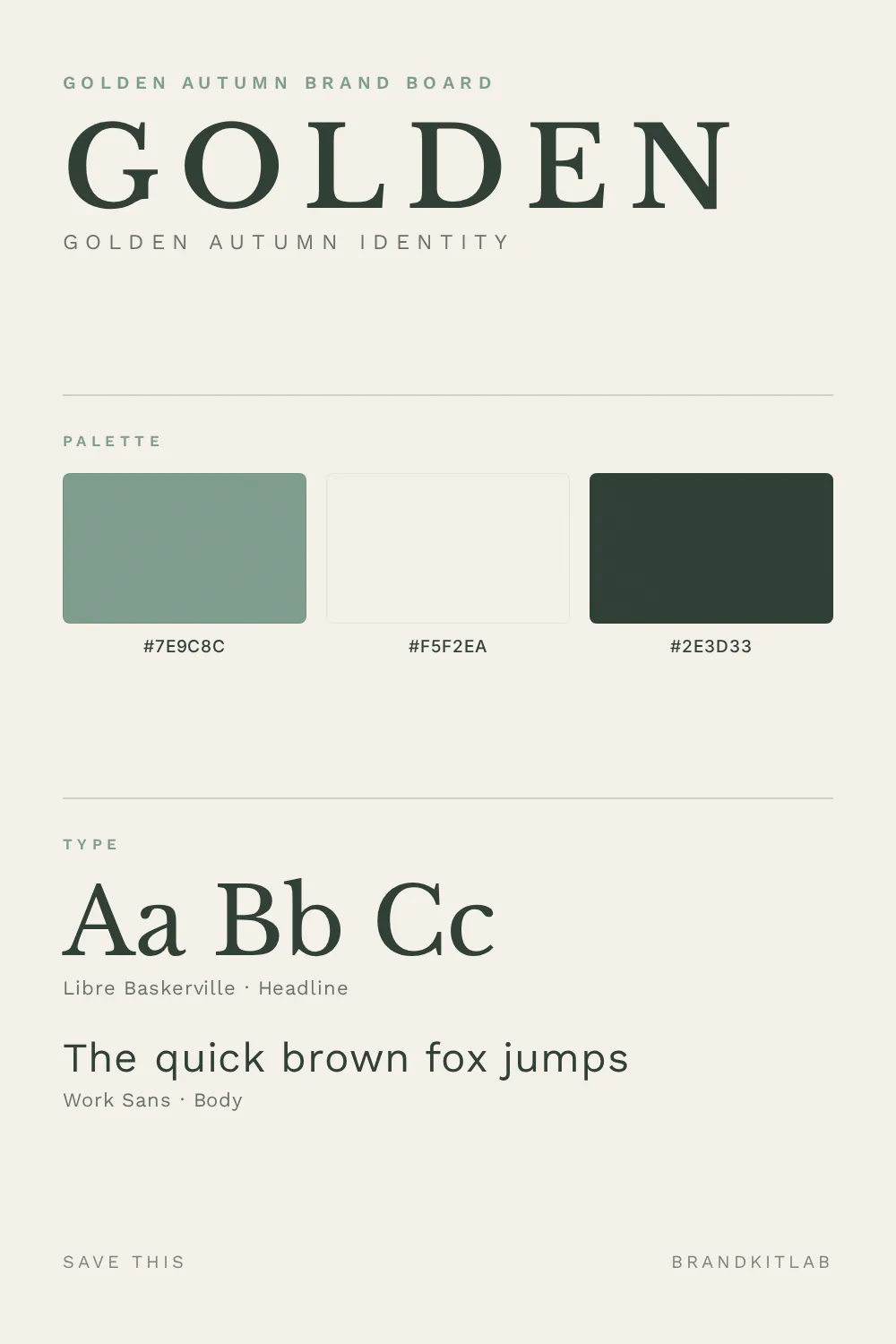 Golden Autumn Brand Board preview
