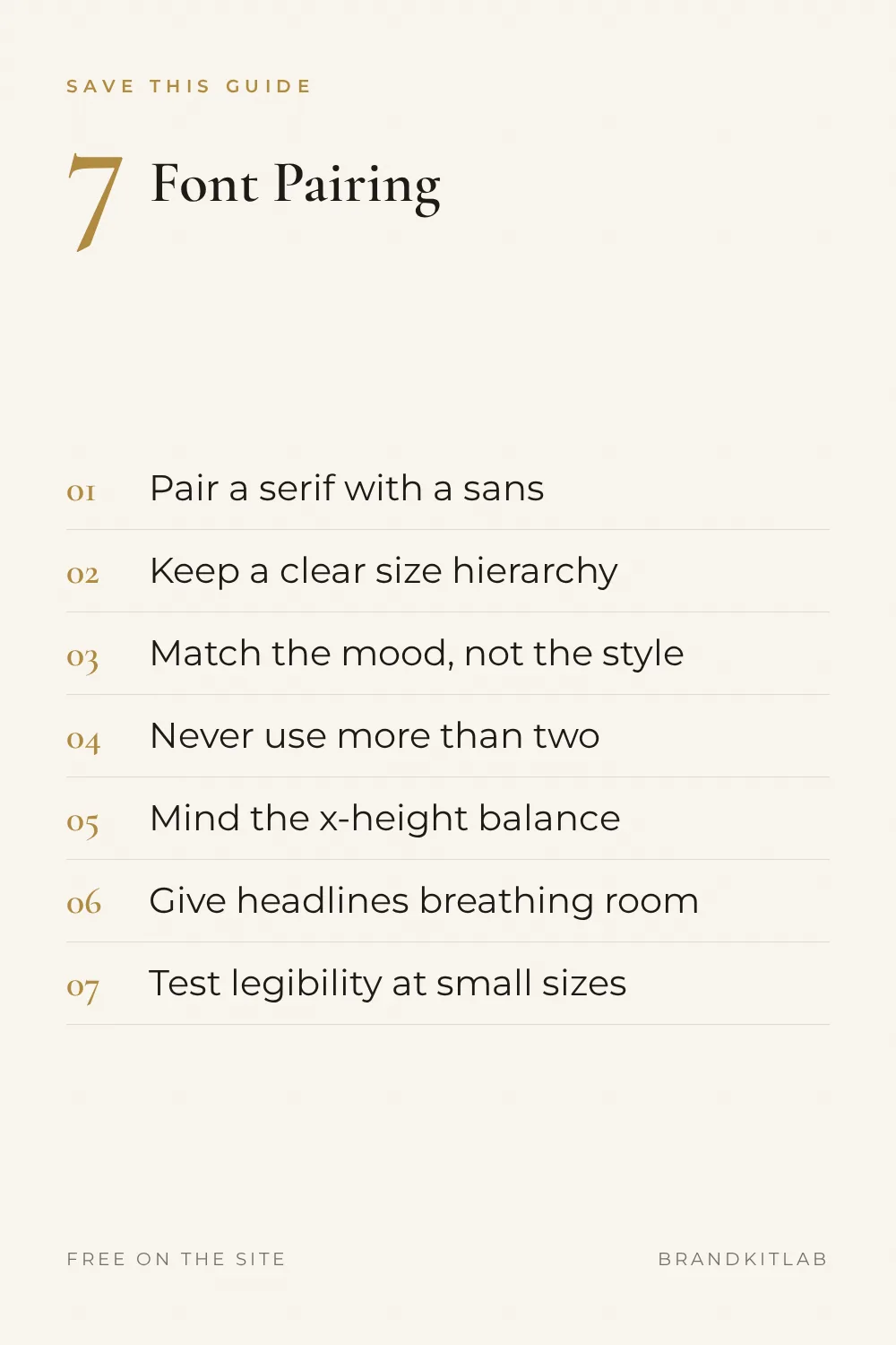 Font Pairing Rules
