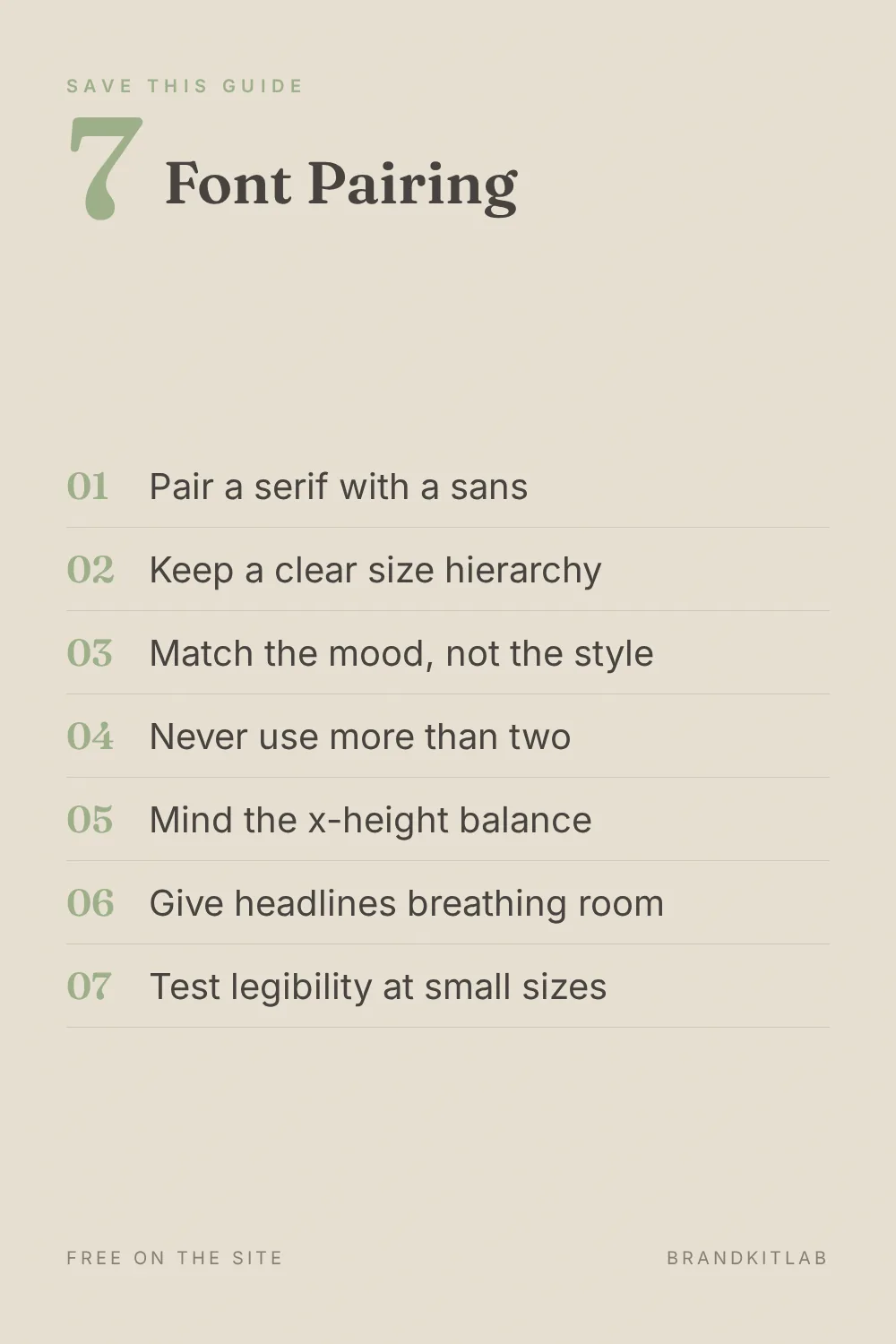 Font Pairing Rules