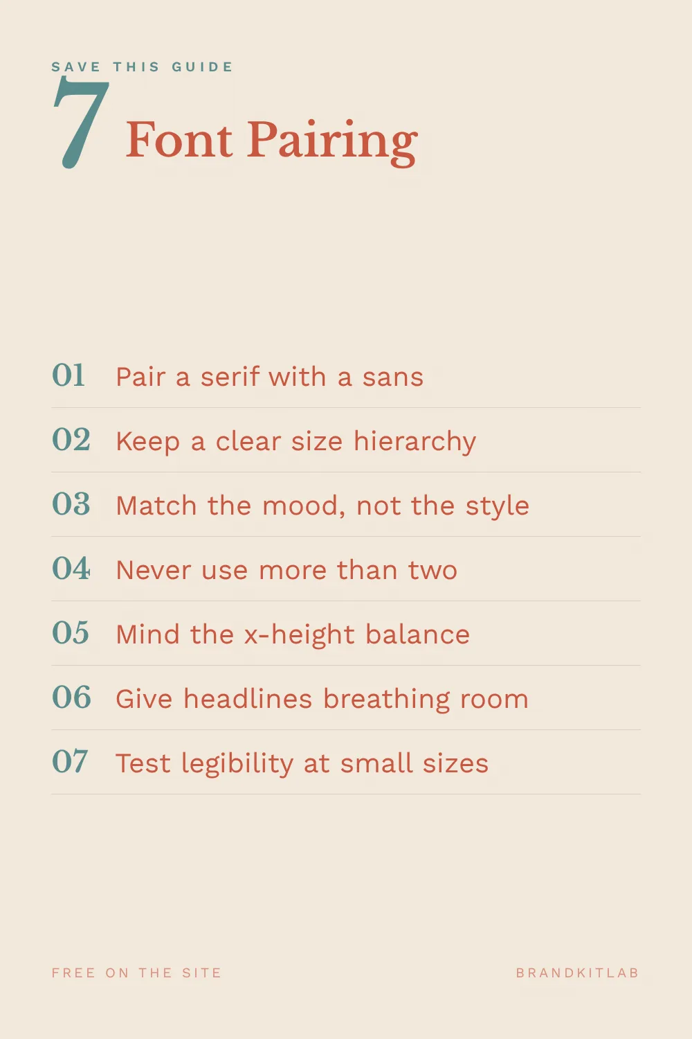 Font Pairing Rules