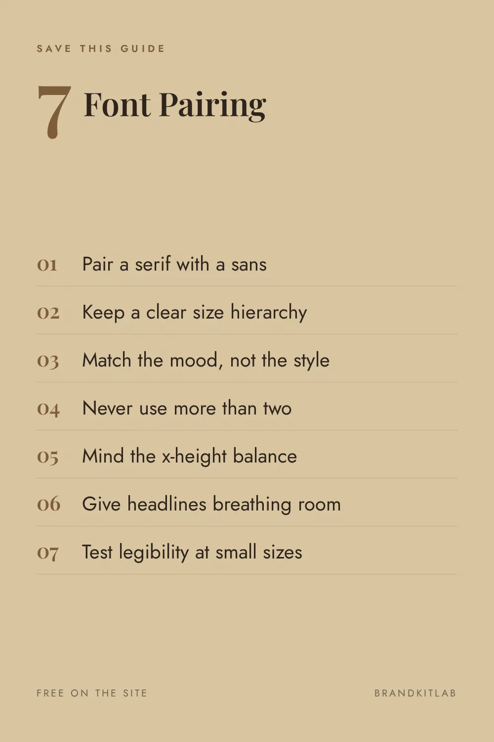 Font Pairing Rules