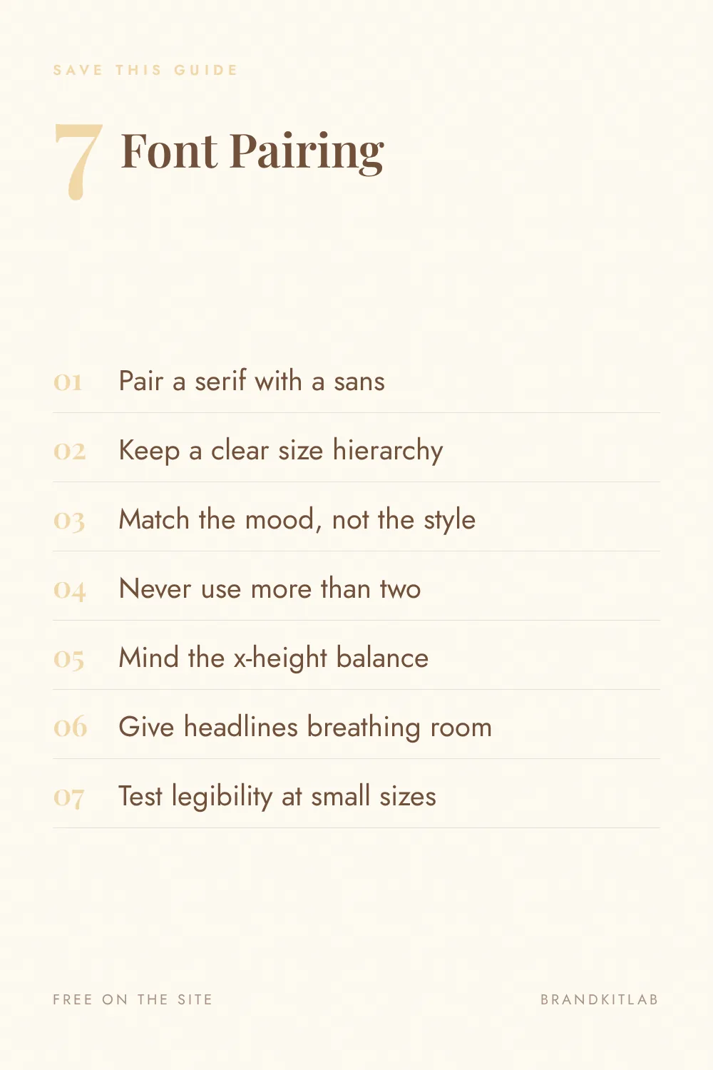 Font Pairing Rules