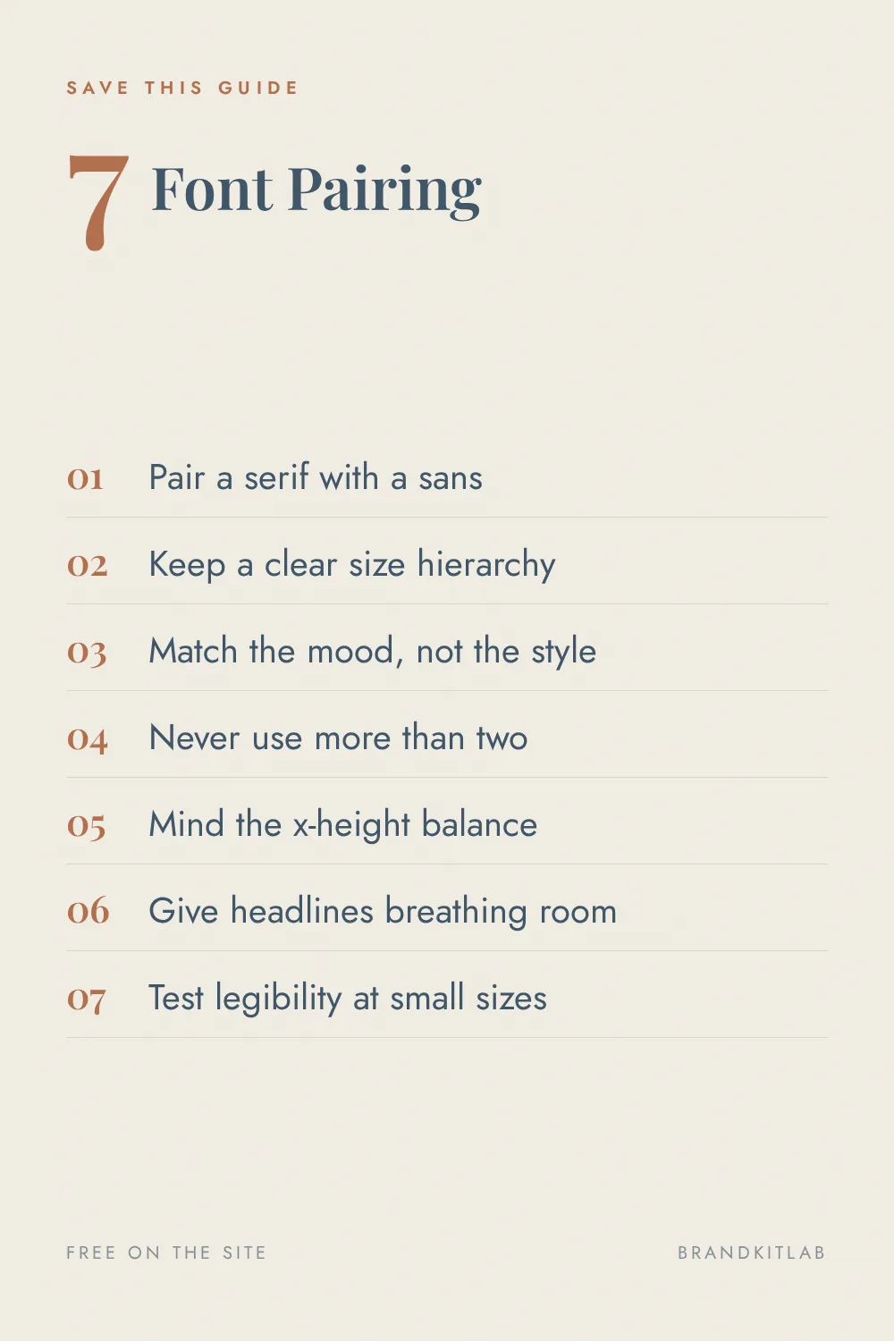 Font Pairing Rules