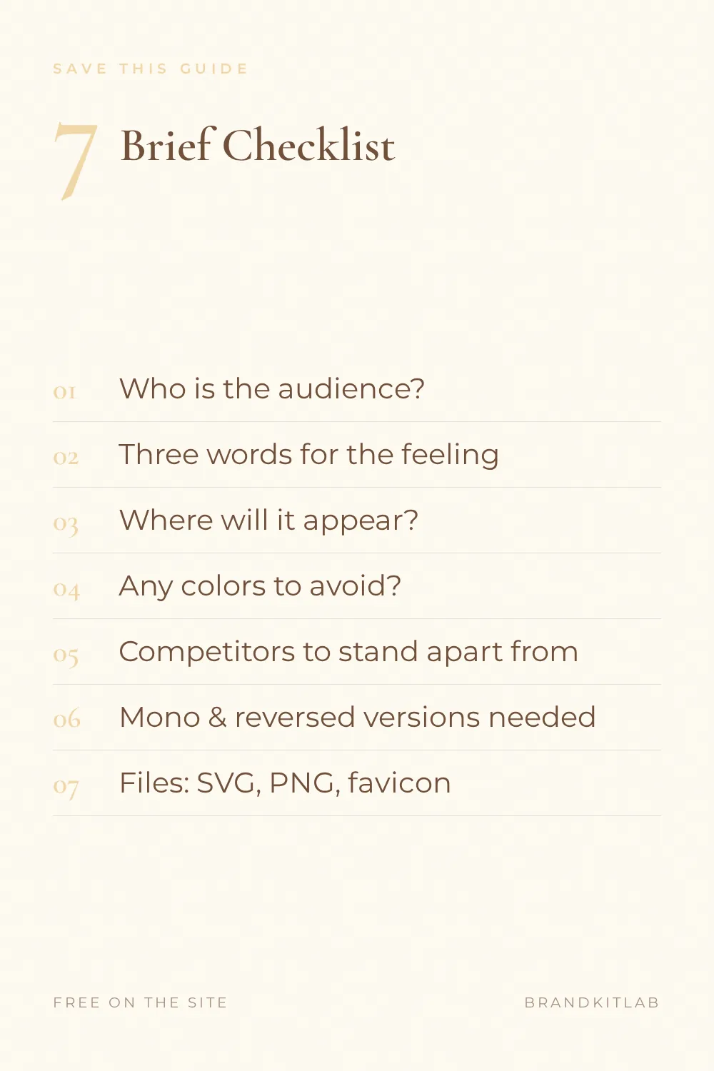 Logo Brief Checklist