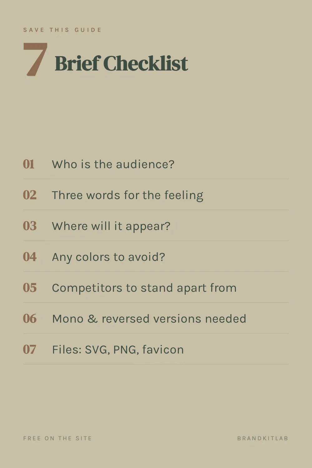 Logo Brief Checklist