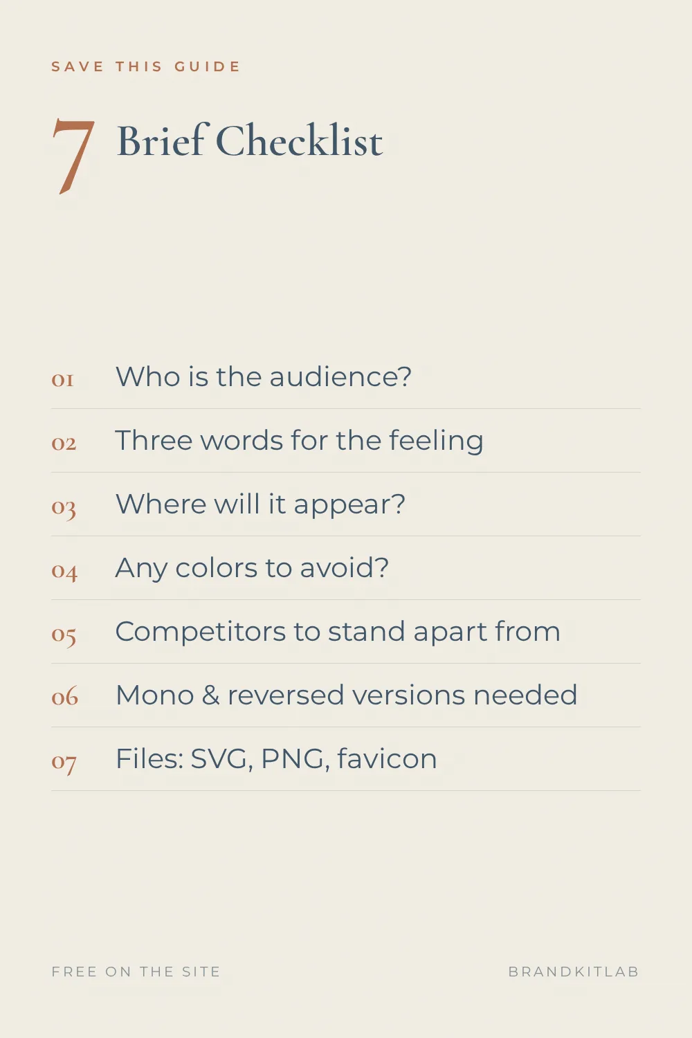 Logo Brief Checklist