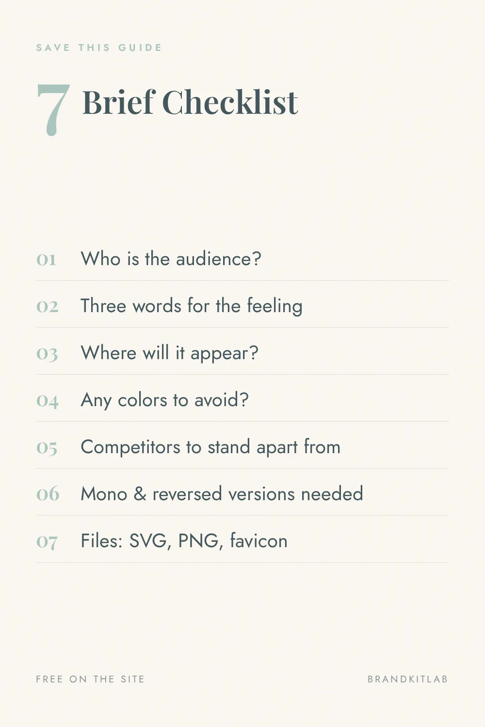 Logo Brief Checklist