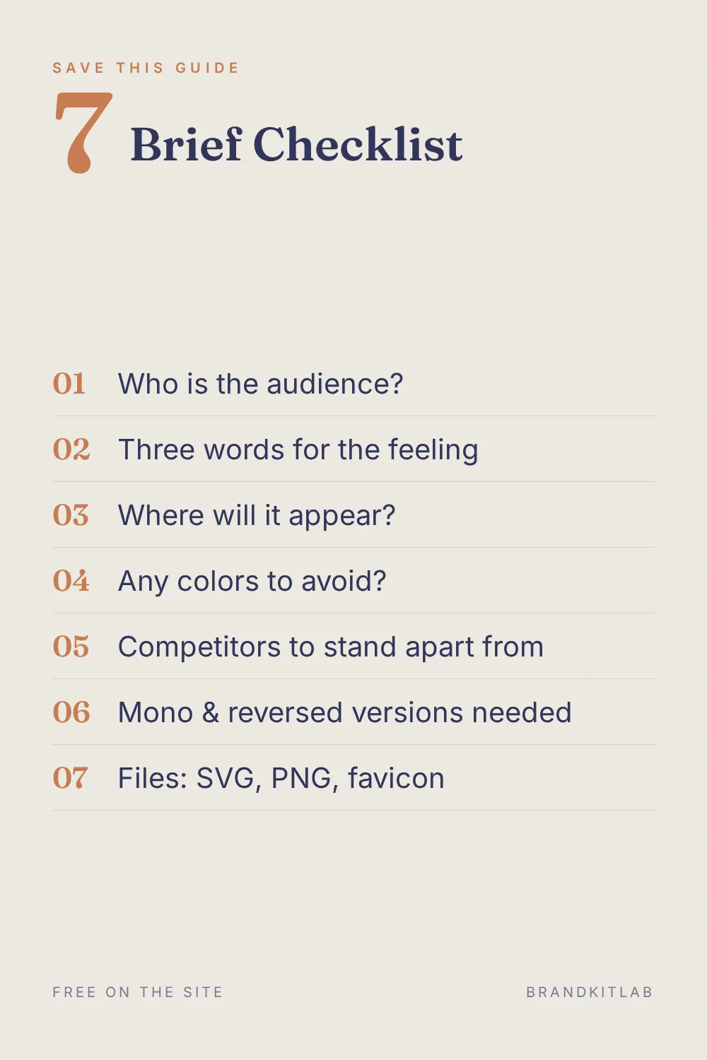 Logo Brief Checklist
