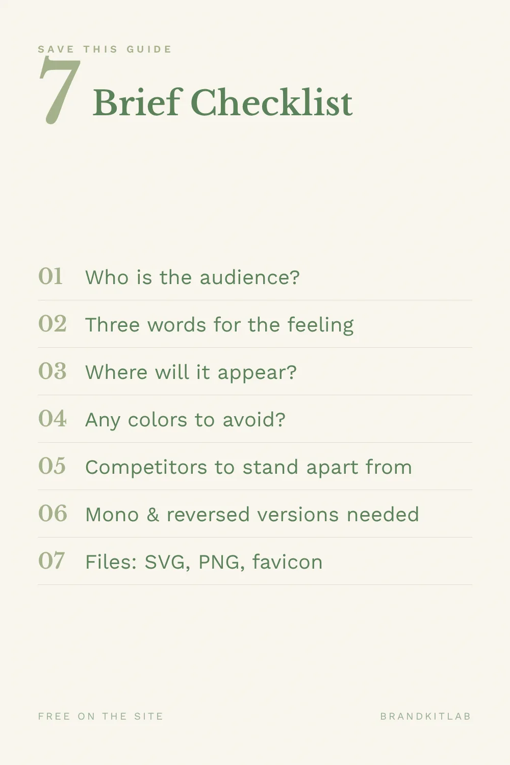 Logo Brief Checklist
