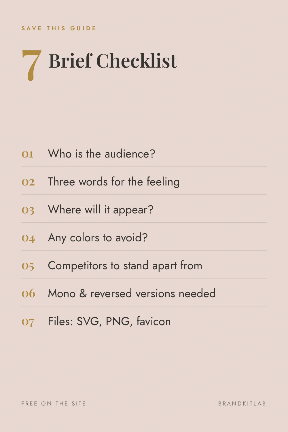 Logo Brief Checklist