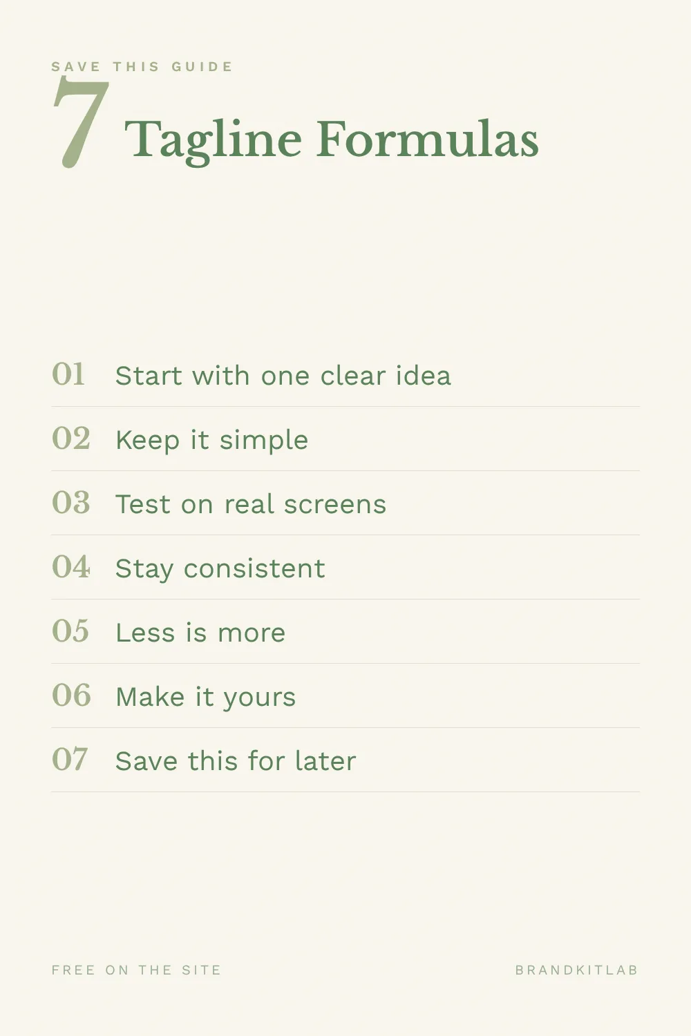 Tagline Formulas