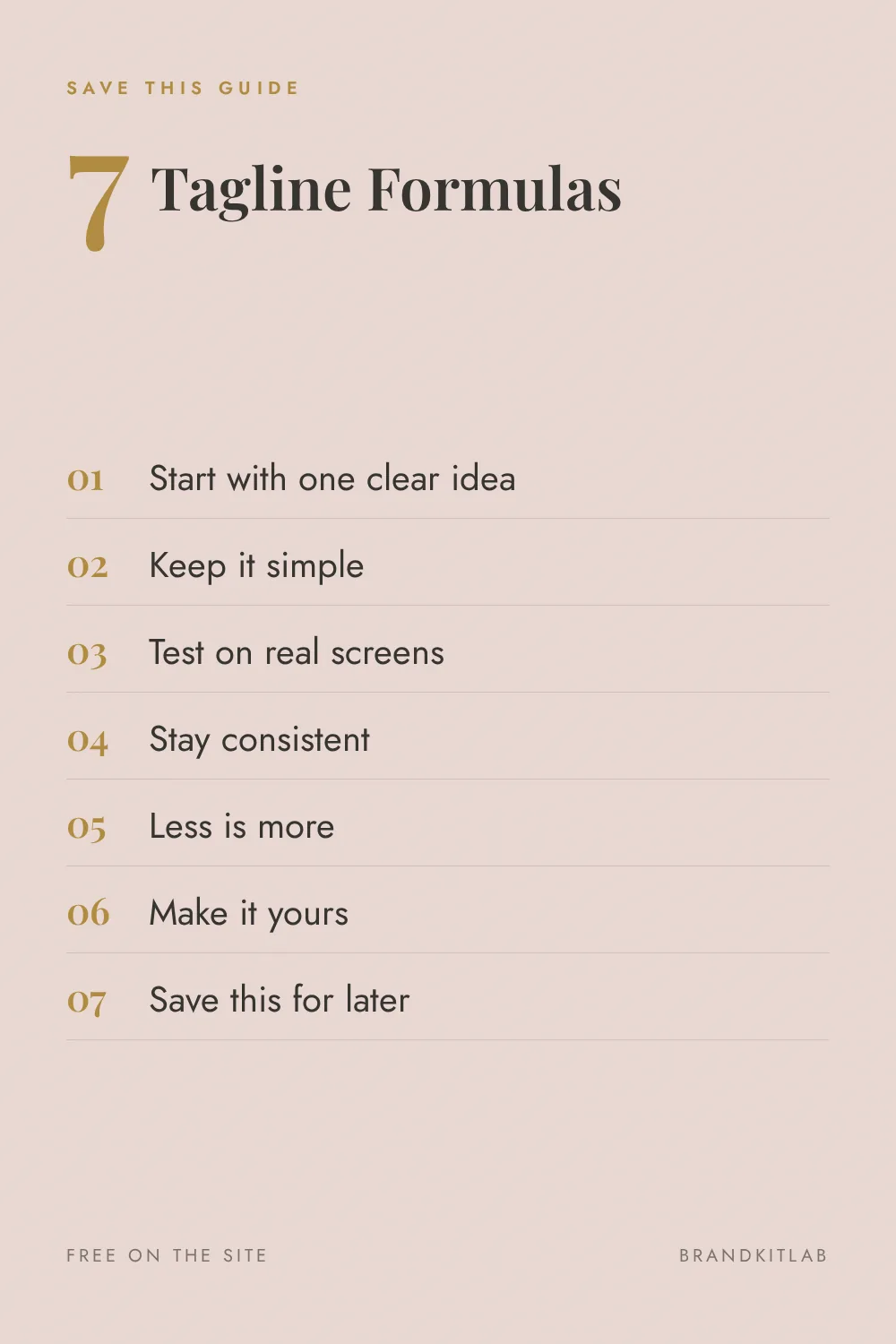 Tagline Formulas