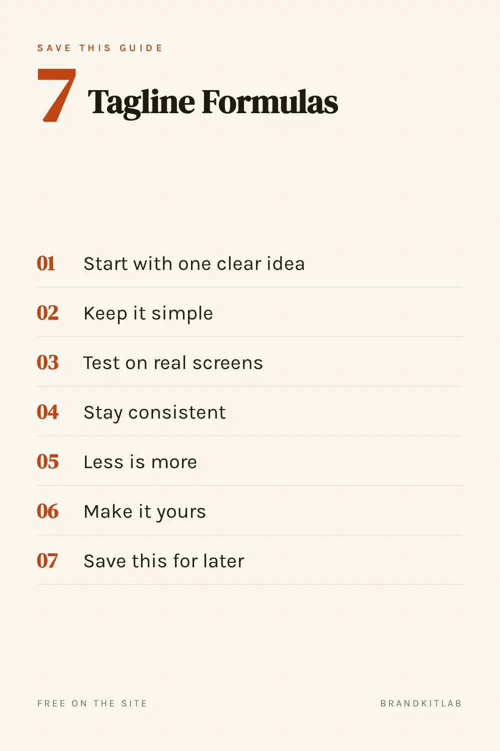 Tagline Formulas