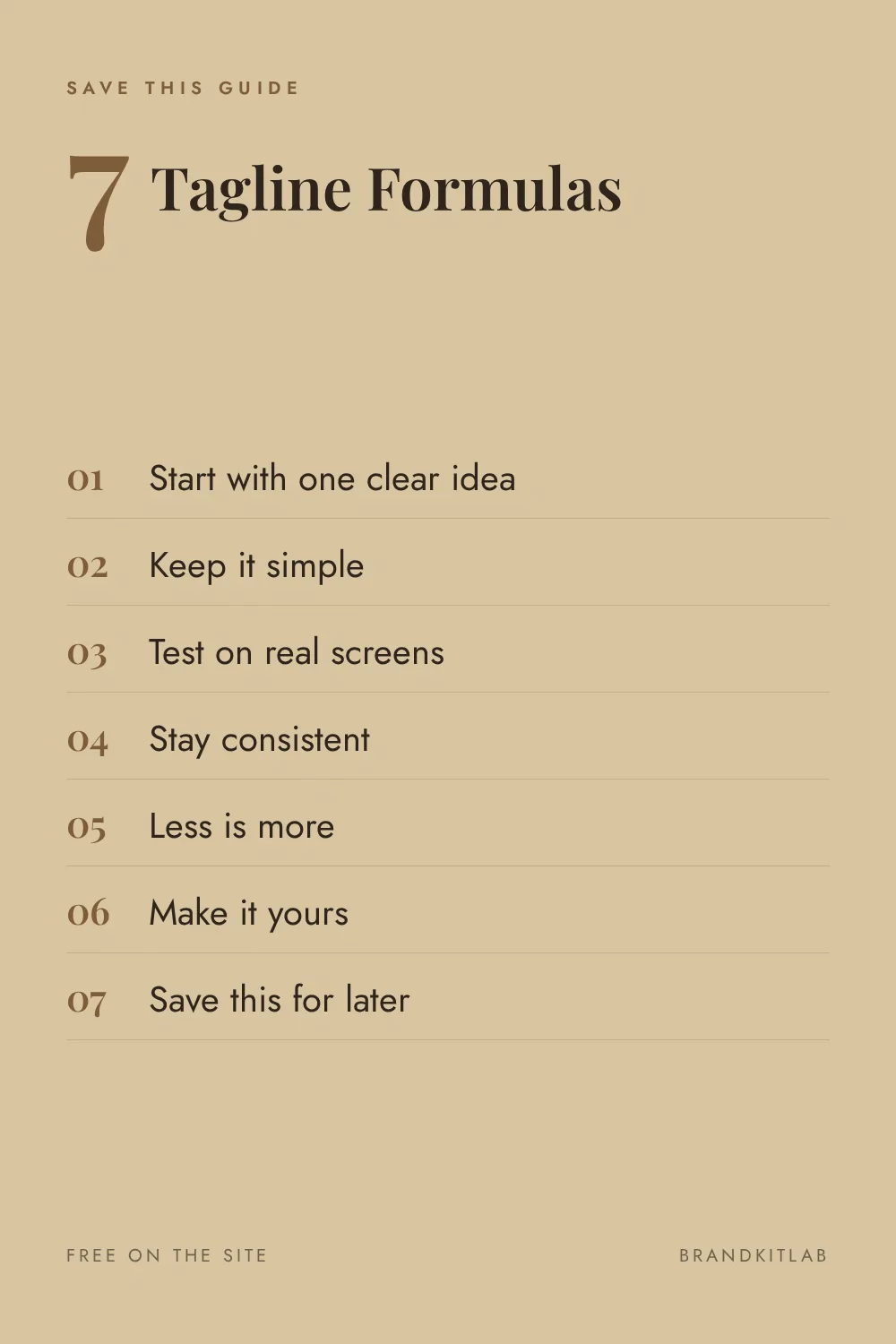 Tagline Formulas