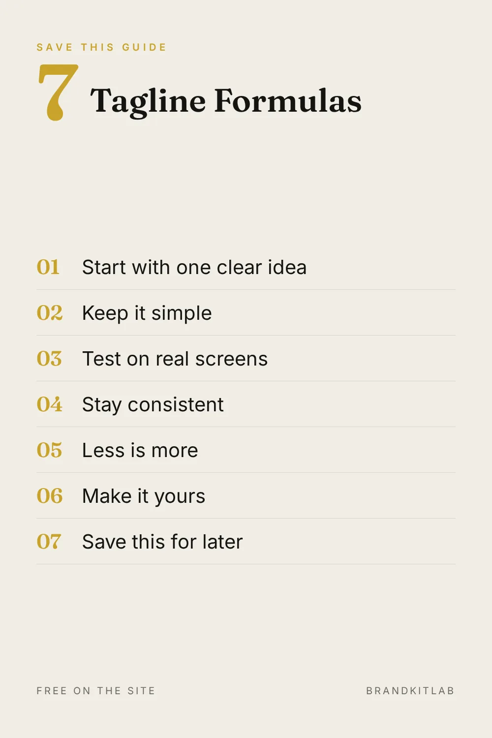 Tagline Formulas