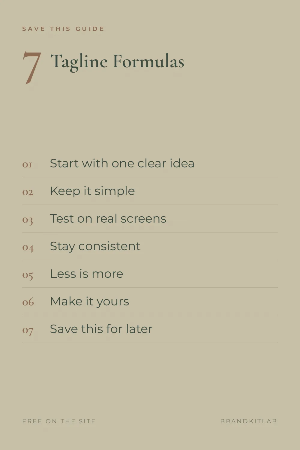 Tagline Formulas