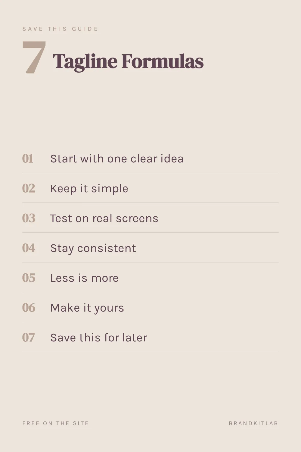 Tagline Formulas