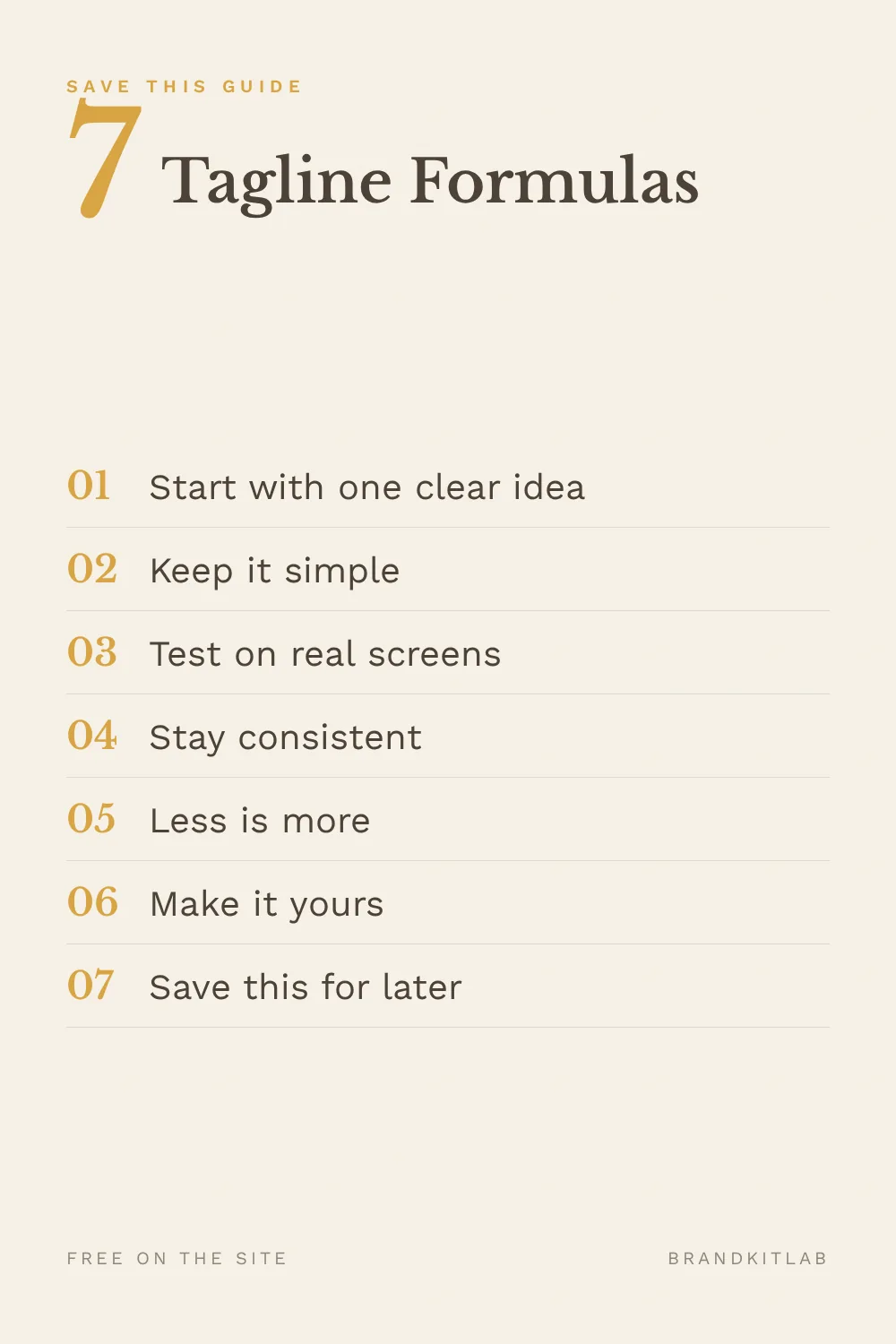 Tagline Formulas