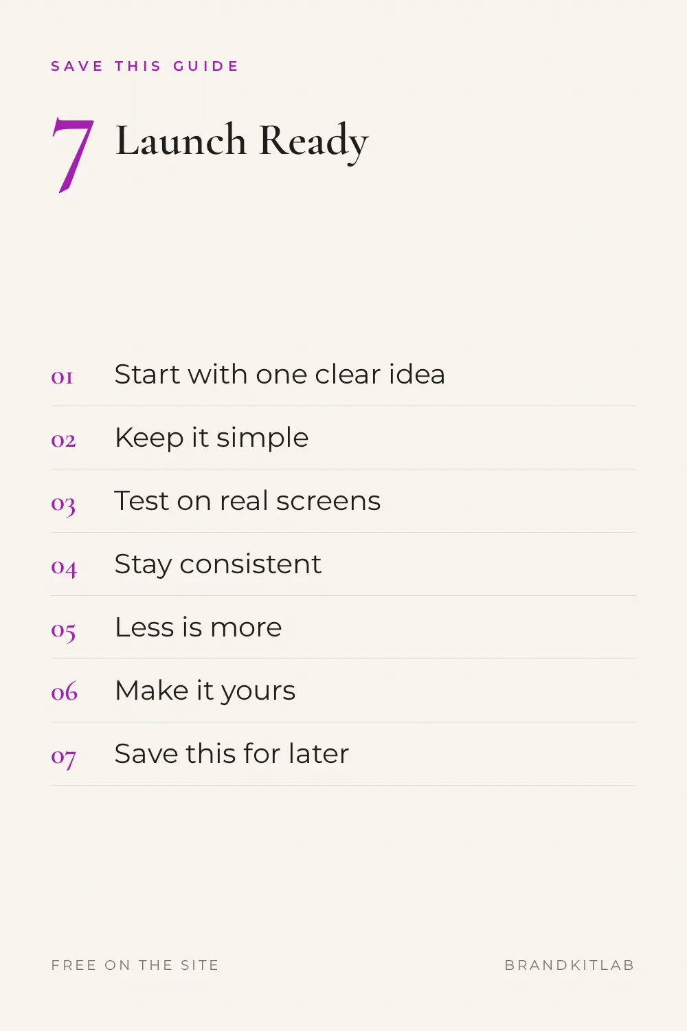 Launch Checklist
