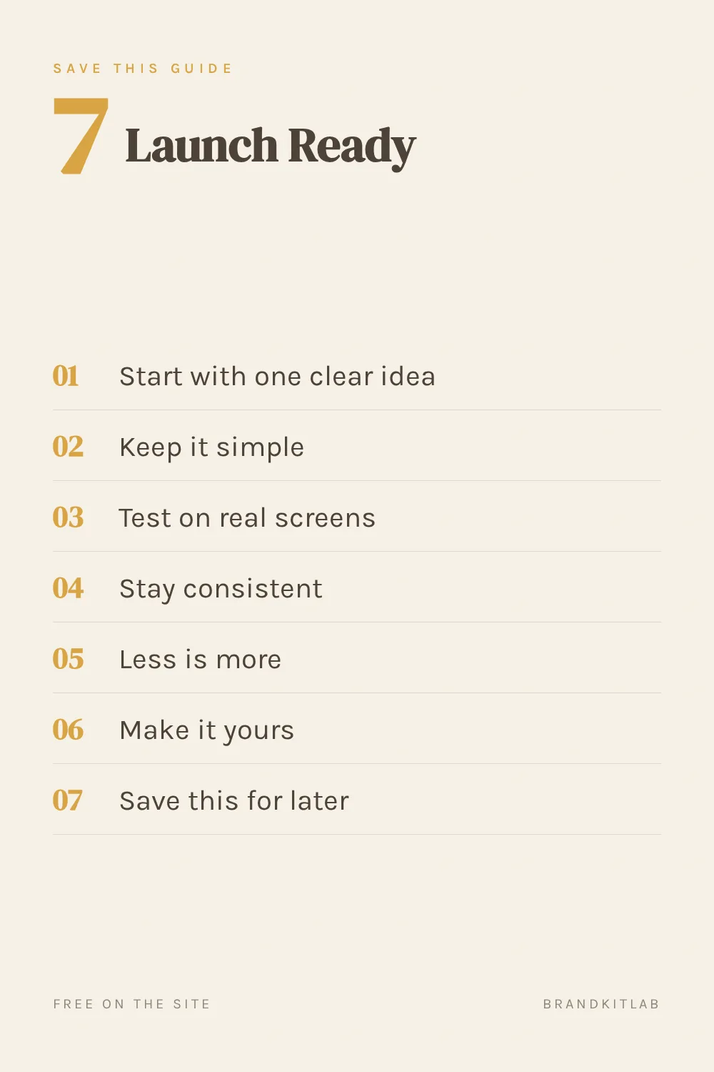 Launch Checklist