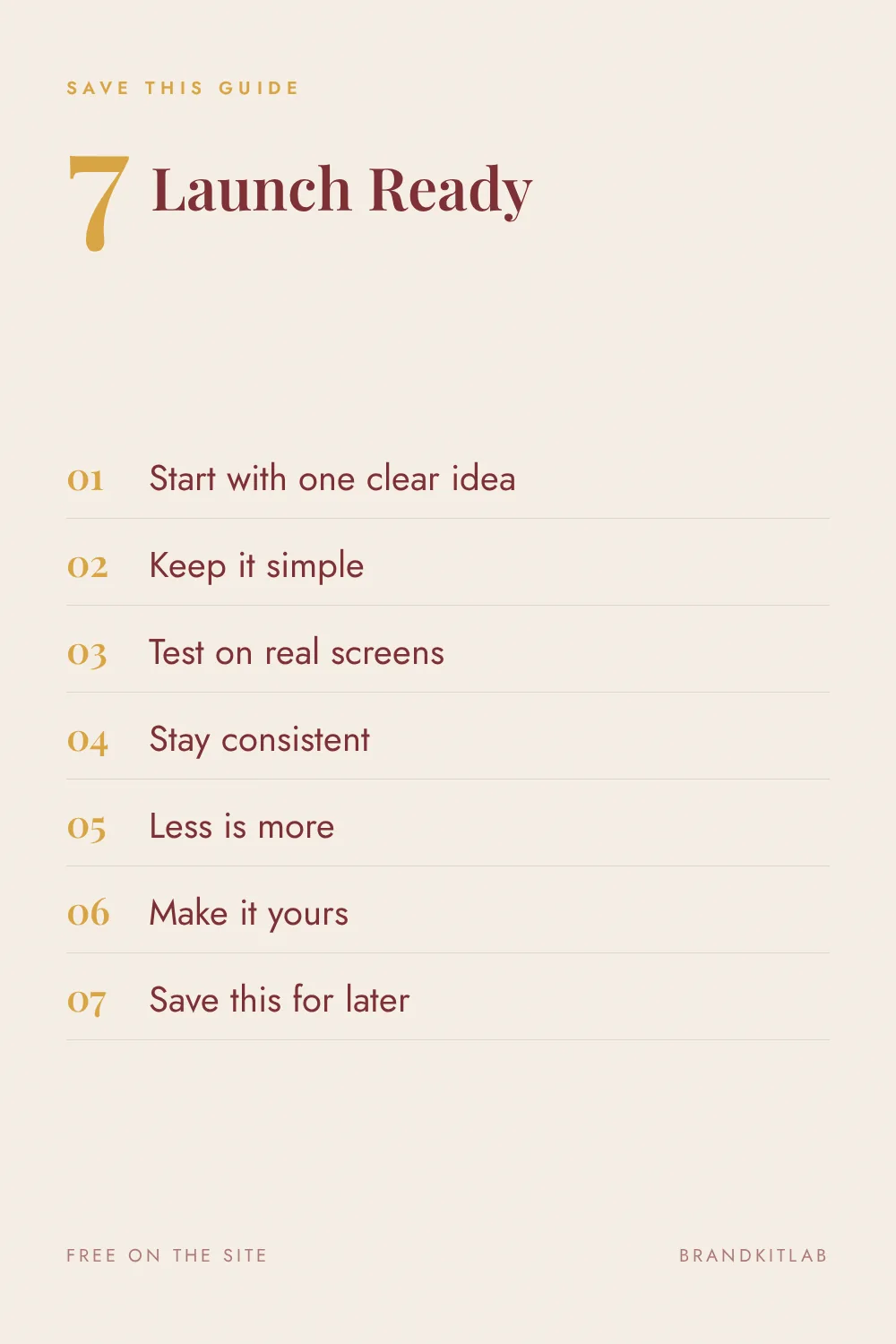 Launch Checklist