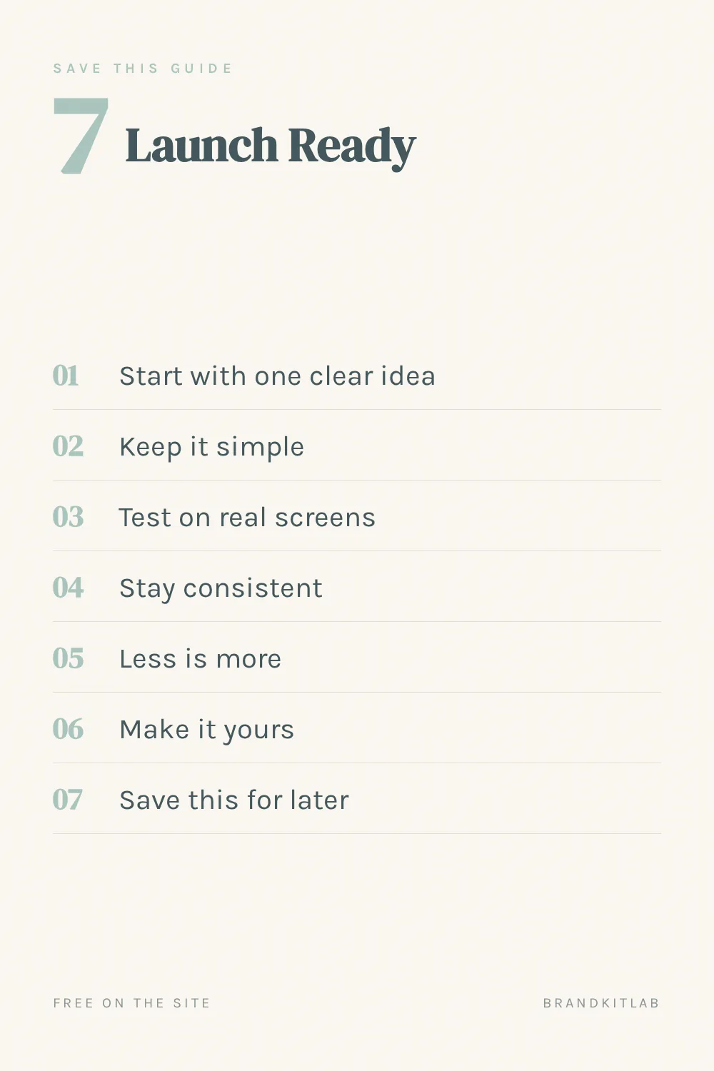 Launch Checklist