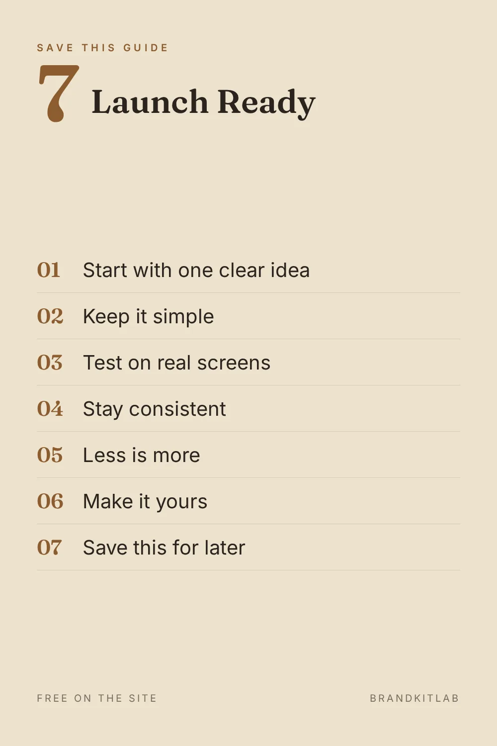 Launch Checklist
