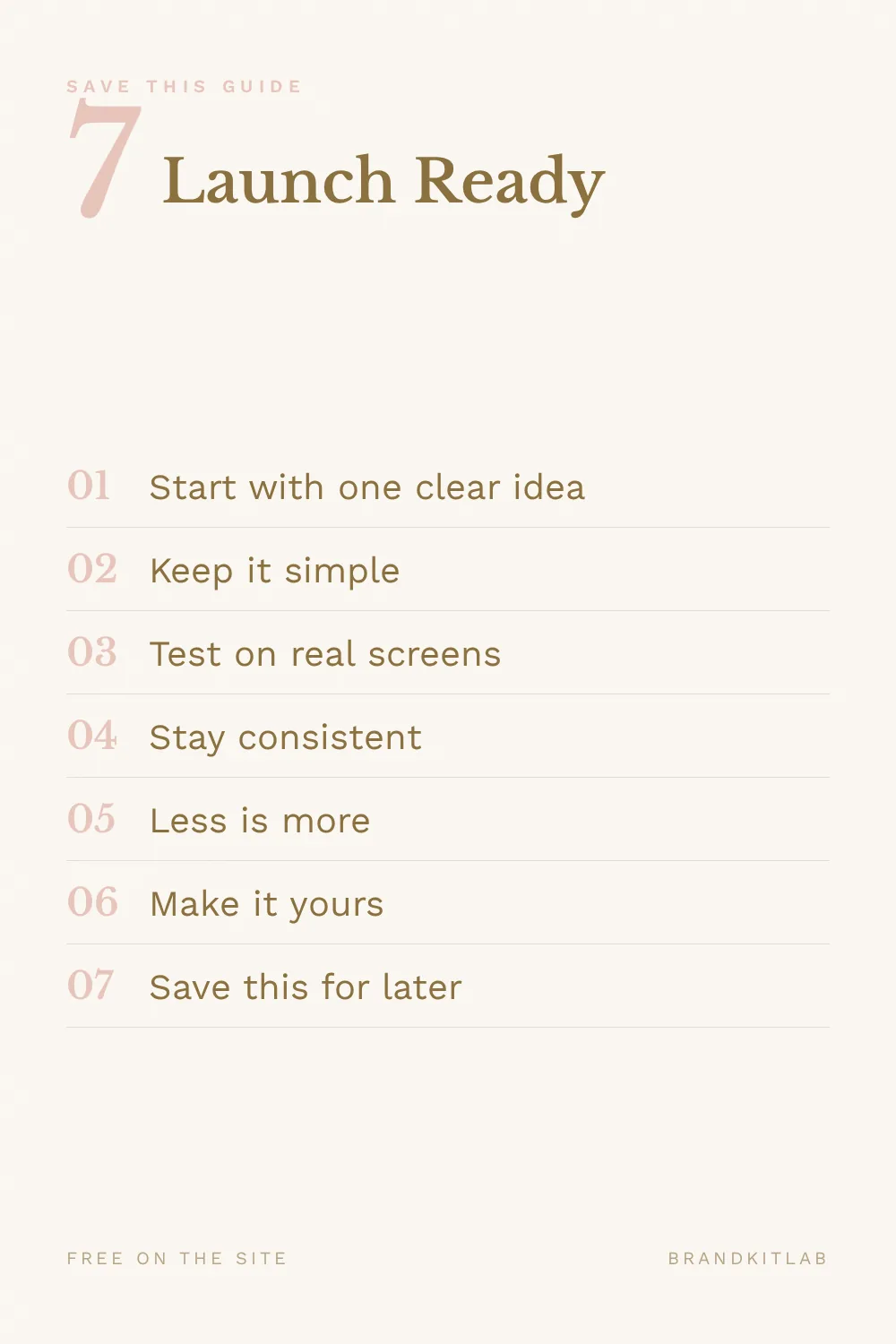 Launch Checklist