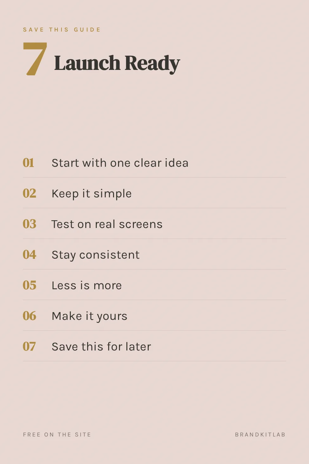 Launch Checklist