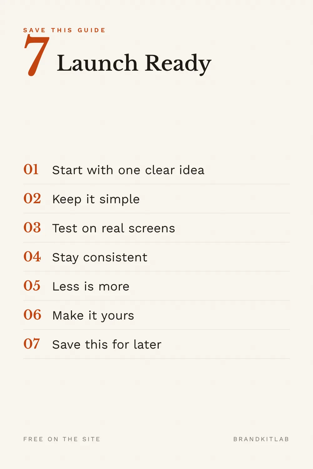 Launch Checklist