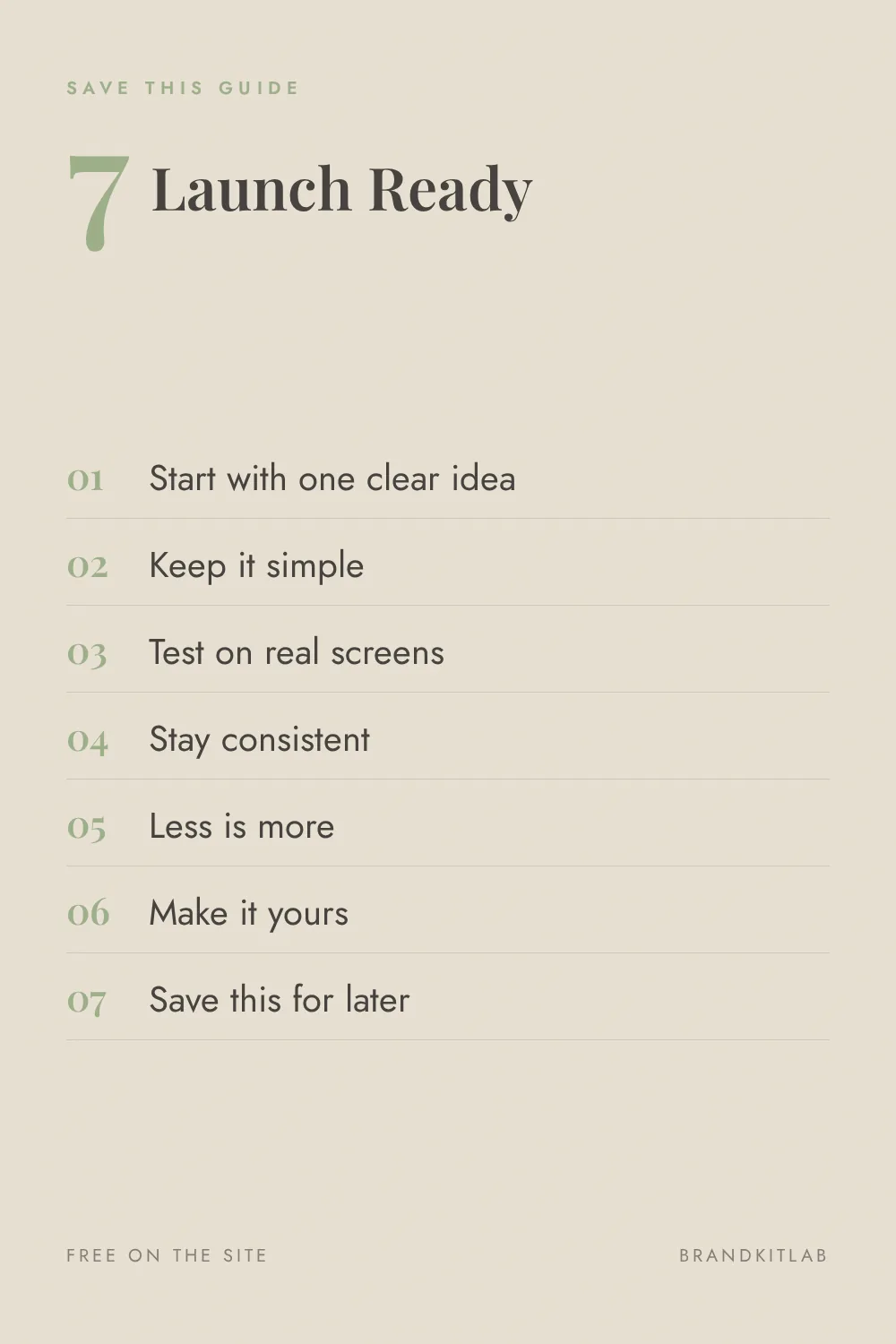 Launch Checklist