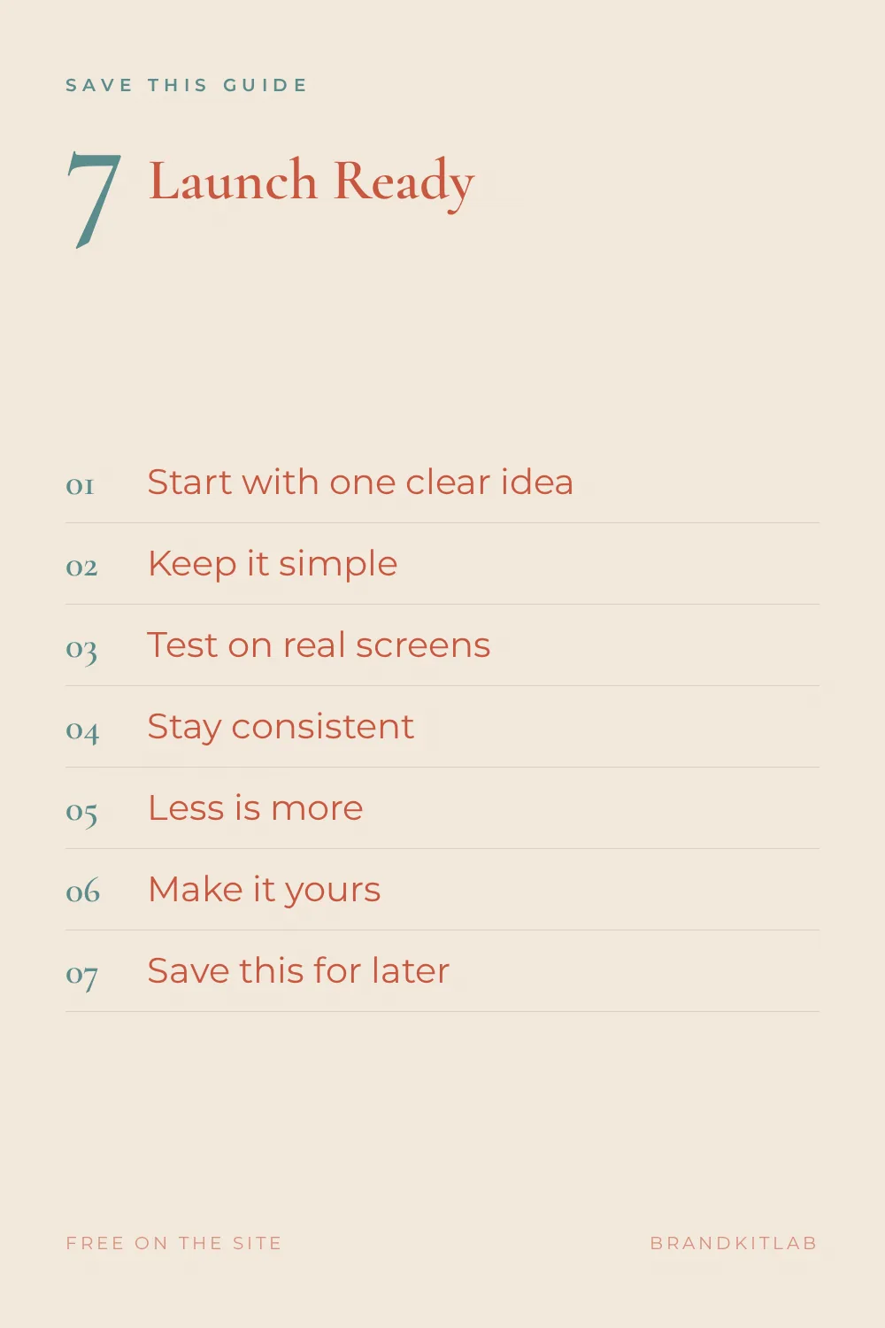 Launch Checklist