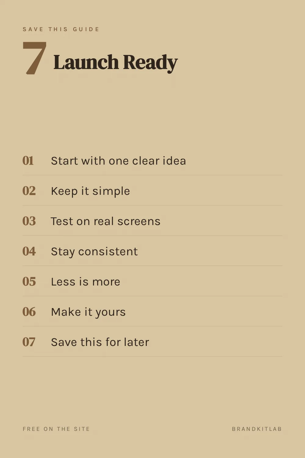 Launch Checklist