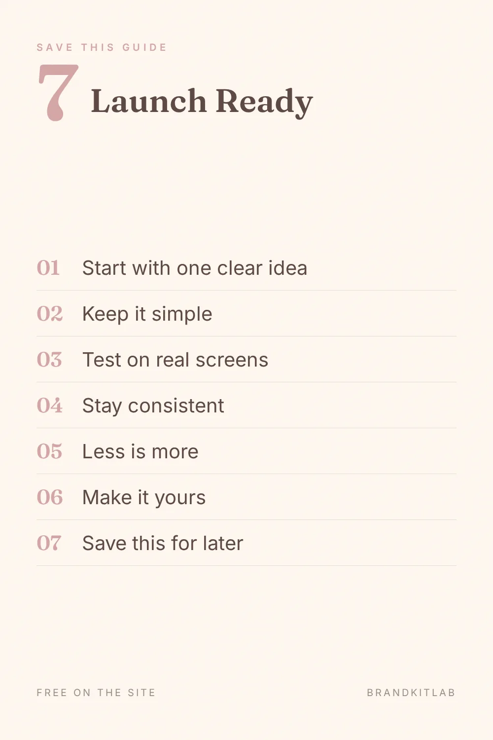 Launch Checklist